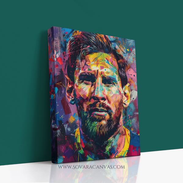 Vibrant Legend Abstract Canvas Wall Art 🎨⚽