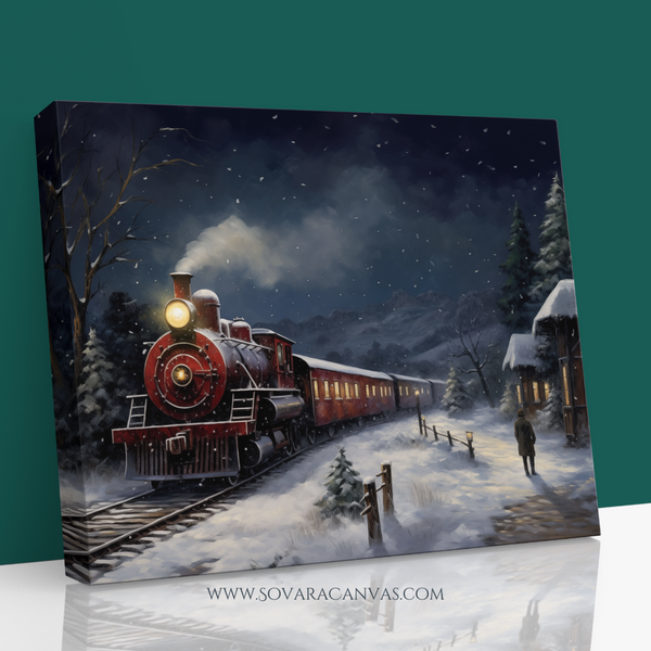 All aboard the holiday express! 🎄🚂 Our Christmas Train canvas brings nostalgia, warmth, and a dash of magic to your holiday decor. Perfect for creating a cozy Christmas atmosphere in any room