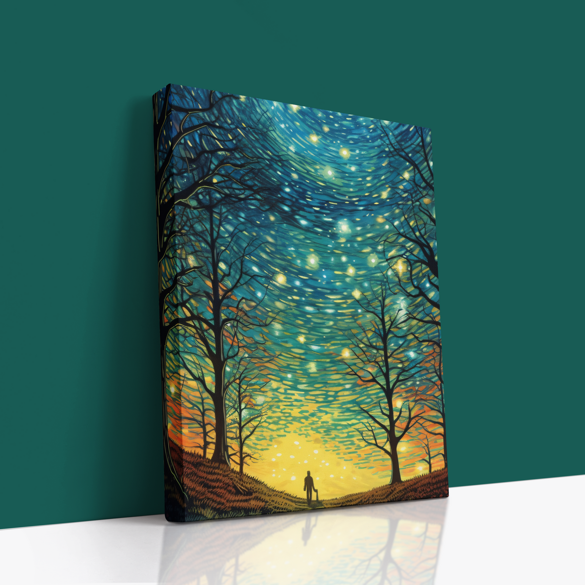 Ethereal Night Stroll Canvas Wall Art 🌌✨