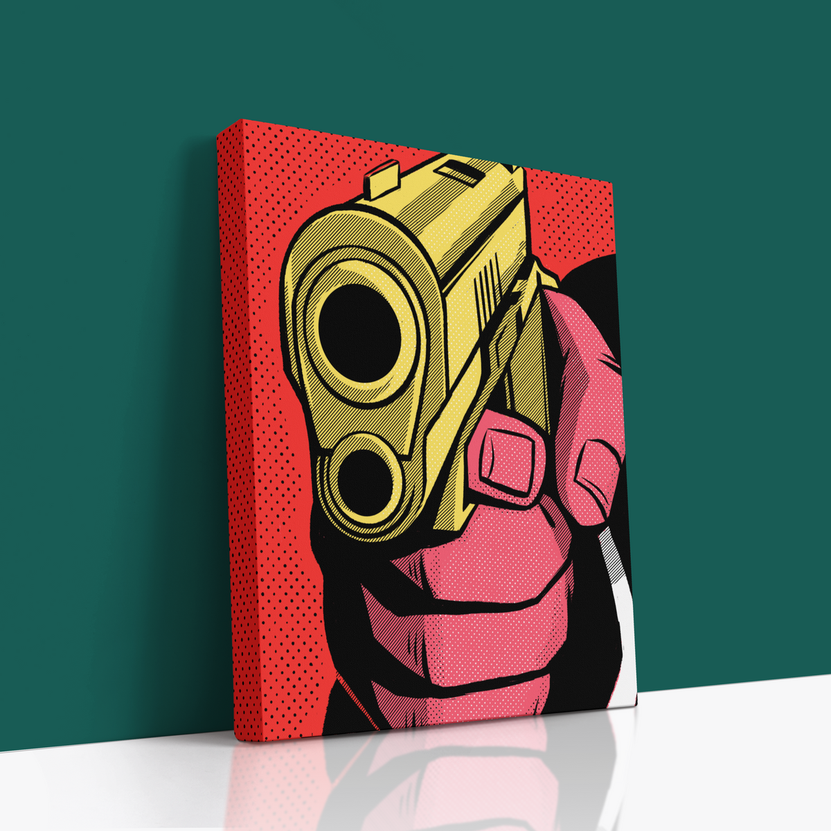 🔴 POP ART GUN CANVAS – Bold & Edgy Wall Art