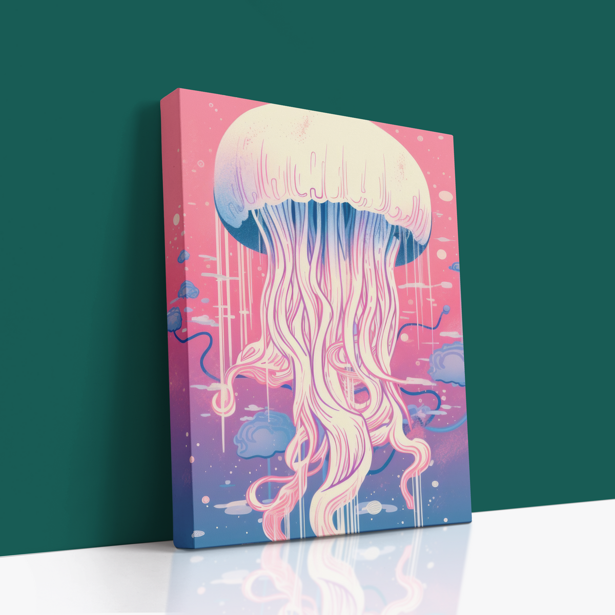 Celestial Jellyfish Canvas Wall Art 🌌🐚