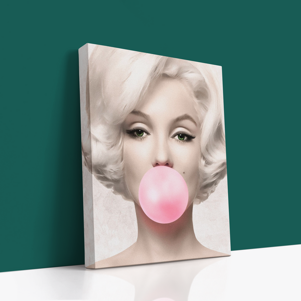 Iconic Bubblegum Diva Canvas Wall Art 💋🎀