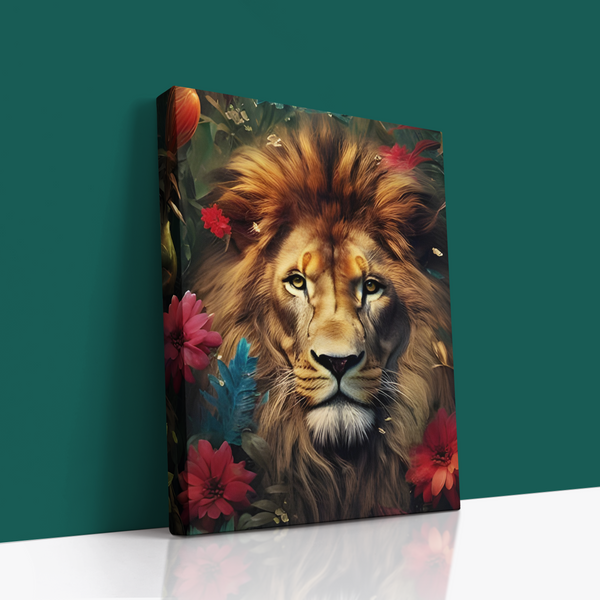 🦁 Majestic Lion Canvas Wall Art – Bold & Elegant Statement Piece