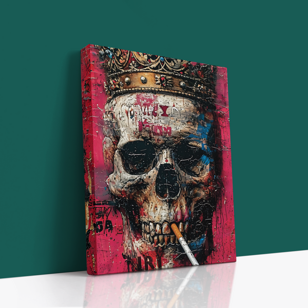 Rebel Skull King Canvas Wall Art 💀👑