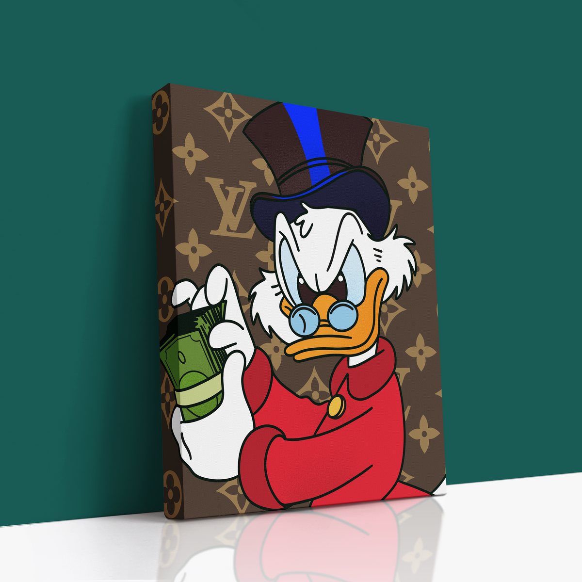 💰 Scrooge McDuck Luxury Hustle Canvas – Money Never Sleeps