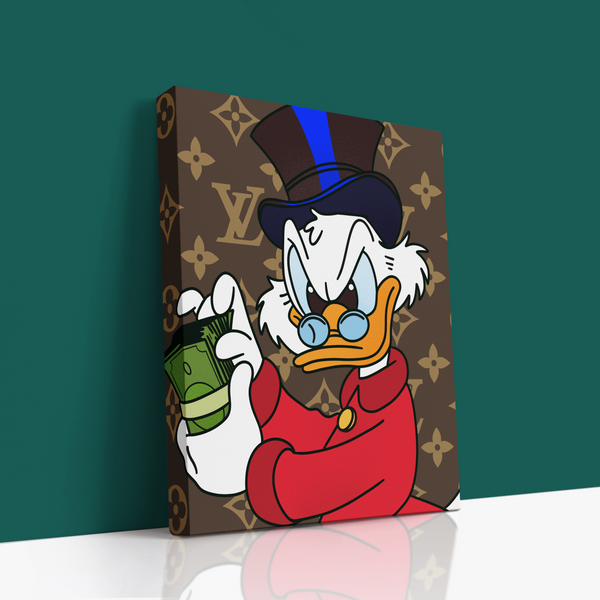 💰 Scrooge McDuck Luxury Hustle Canvas – Money Never Sleeps