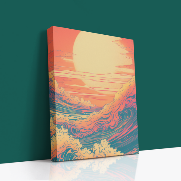 Sunlit Waves Canvas Wall Art 🌊🌞