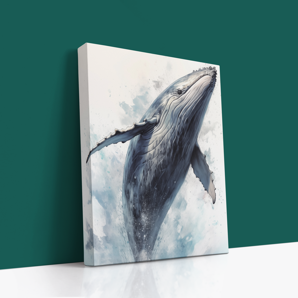 Ocean Majesty Whale Canvas Wall Art – Nature-Inspired Decor